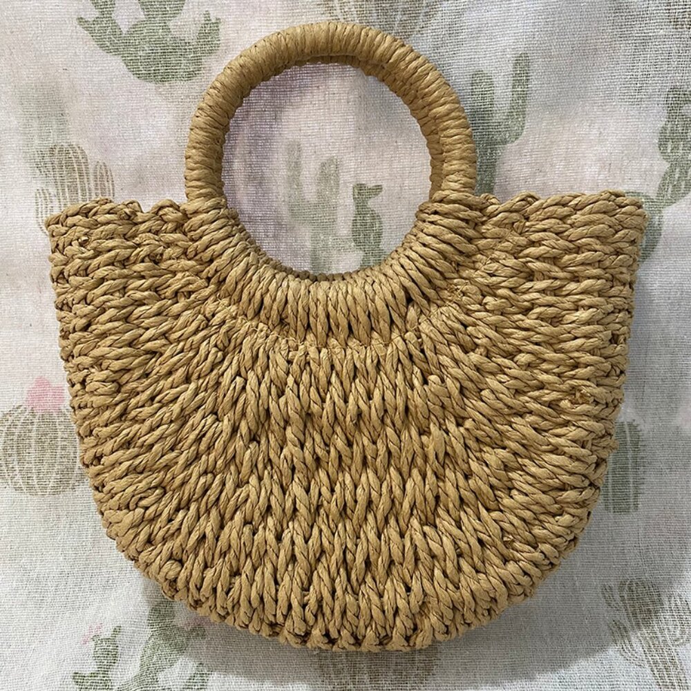 YSL Straw Woven Handbag With Adjustable Strap - Picture 2 of 6